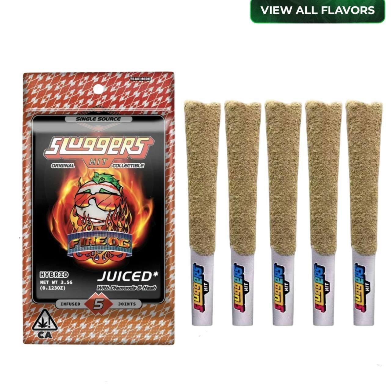 Juiced - Diamond & Hash Infused Joints- (5 J's Per Pack x 0.7g ea)